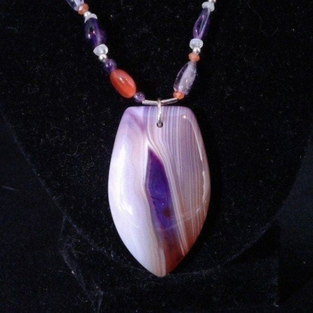 Handmade Amethyst Carnelian Agate Z409